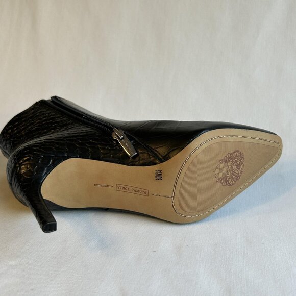 Vince Camuto Boots Womens Size 8.5 Croco Shine Leather VC-ALLOST Stiletto Heel - Picture 9 of 16